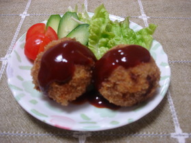 うずらの卵でスコッチエッグ