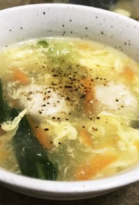 青梗菜野菜卵スープ