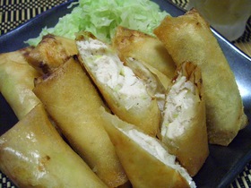 そのまま食べて☆鶏胸肉と長ネギの塩春巻き