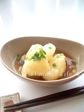 シンプル。 揚げ餅のあんかけ