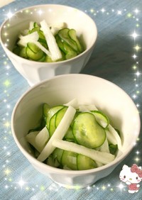 胡瓜と長芋の酢物〜(o˘◡˘o)♡
