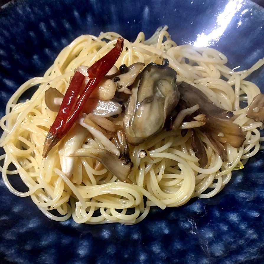 燻製牡蠣のペペロンチーノ♪の画像