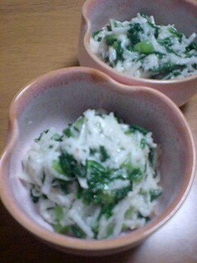 春菊のとろとろ和え