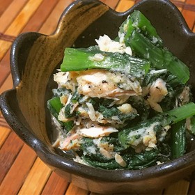 簡単!常備菜◎レンジで春菊のツナ和え