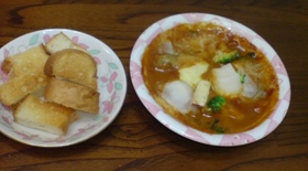 残り物2★モッチーカレーパンdeグラタン