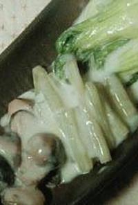 蕗と中国野菜のクリーム煮