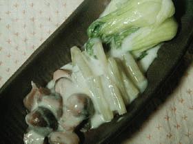 蕗と中国野菜のクリーム煮