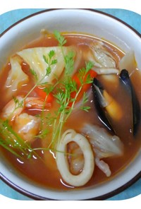 明太子の漬け汁活用で美味しい魚介のスープ
