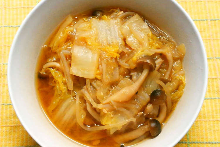 もやしと白菜 しめじのオイ味噌スープ レシピ 作り方 By 331ミミイ クックパッド