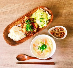 簡単アレンジ 残り物で 中華ランチ