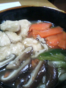 鶏ささみのくず煮風うどん