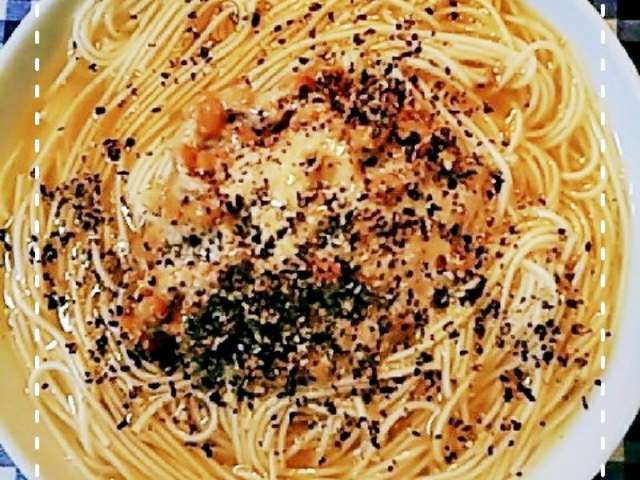 生卵で簡単 まろやか卵納豆温そうめん レシピ 作り方 By けいこ317