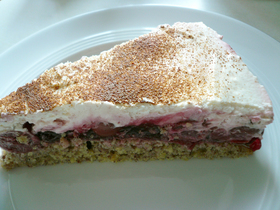 さくらんぼのサワークリームケーキ
