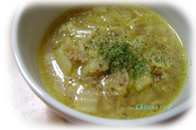 ぽっかぽか♪とろとろ白菜カレースープ