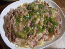 エコ葱タレで!簡単☆豚肉のレンジ蒸し