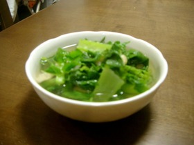 大根葉と油あげの煮びたし