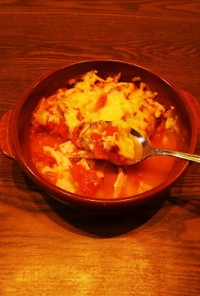簡単美味しい！トマトスープグラタン