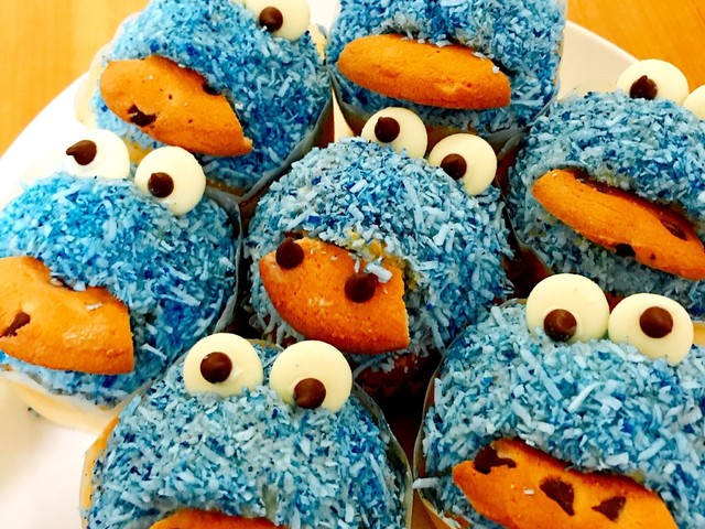 クッキーモンスターのカップケーキ レシピ 作り方 By Finz25 クックパッド