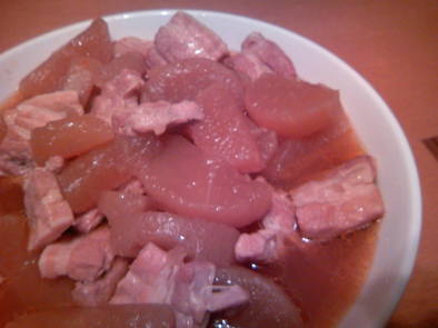 豚バラ大根の韓国風炒め煮の写真