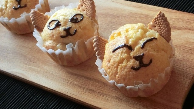 簡単 猫のバナナマフィン レシピ 作り方 By 140 わんたるママ クックパッド 簡単おいしいみんなのレシピが350万品