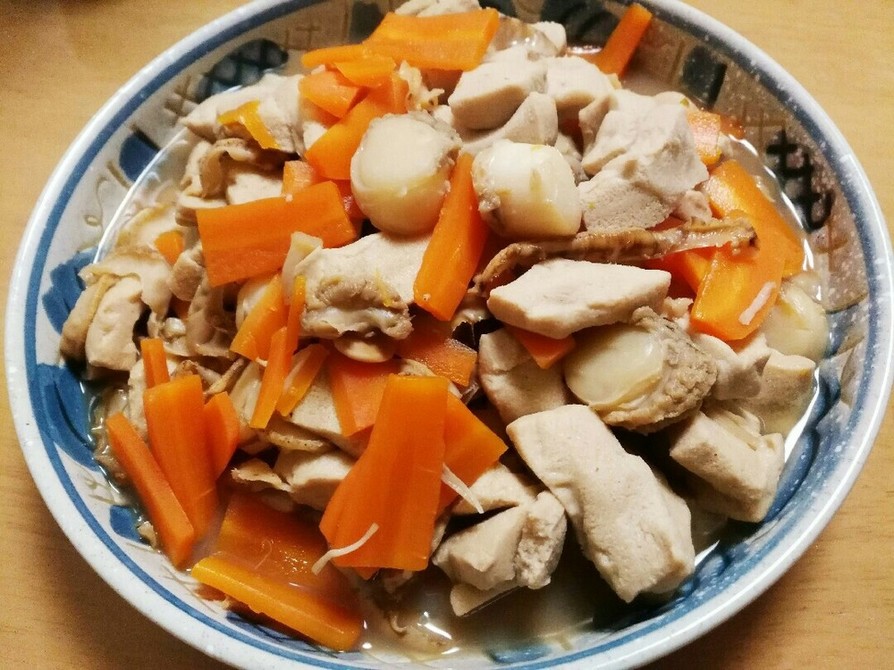 高野豆腐とホタテの煮物の画像