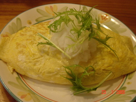 タコで和風オムライス