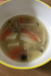きのことモヤシのスープ