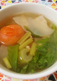 ヤーコン&セロリ 酸味のあるスープ