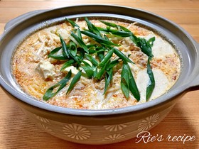 カラダポカポカ♡担々もやし豆乳鍋♡