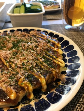 冷めても柔らか!山芋たっぷりお好み焼き