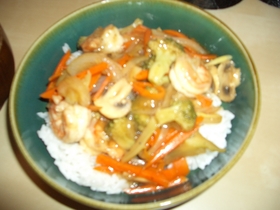 エビの甘ずっぱ丼