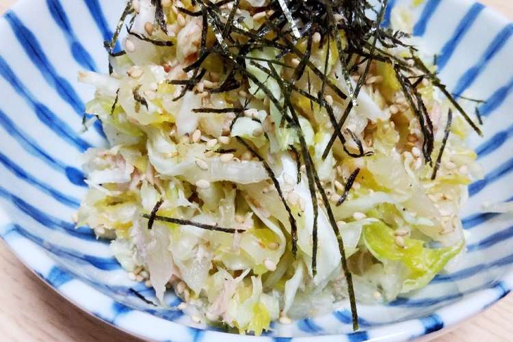 白菜とキャベツのすりごまサラダ レシピ 作り方 By のきごはん クックパッド 簡単おいしいみんなのレシピが352万品
