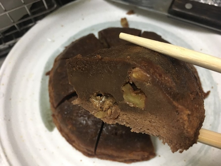 簡単 炊飯器 材料２つのチョコケーキの画像