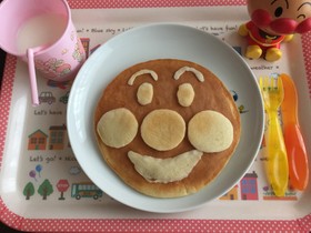 ホットケーキだけで簡単☆アンパンマン☆