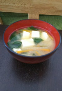【簡単】野菜と豆腐のおみそ汁