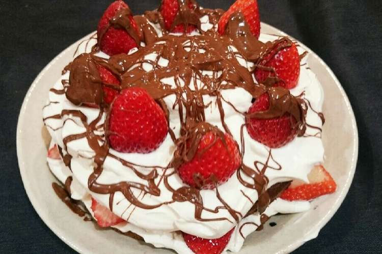 簡単 イチゴのアメリカンケーキ レシピ 作り方 By れんたろう2403 クックパッド 簡単おいしいみんなのレシピが354万品