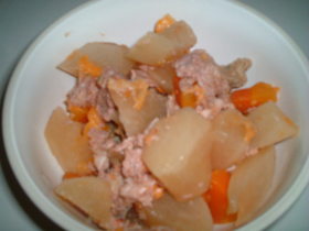 炊飯器で☆豚こまと大根ピリ辛煮
