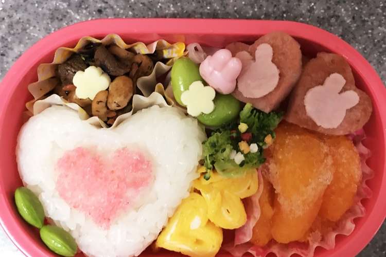 バレンタインに ハート弁当 デコ弁 レシピ 作り方 By もこにゃん クックパッド