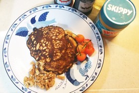 小麦粉いらず!バナナと玉子でパンケーキ