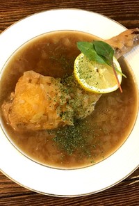 熱々♡チキンレッグのオニオンスープ