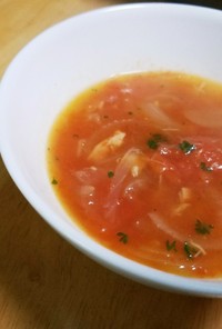 簡単  トマトピューレのスープ