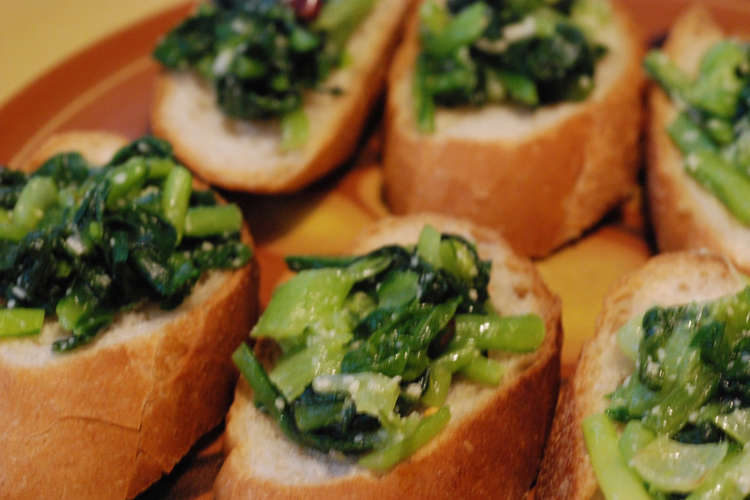 小松菜のブルスケッタ レシピ 作り方 By シナコお料理ラボ クックパッド 簡単おいしいみんなのレシピが350万品