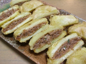 じゃがいもの挽き肉はさみ揚げ