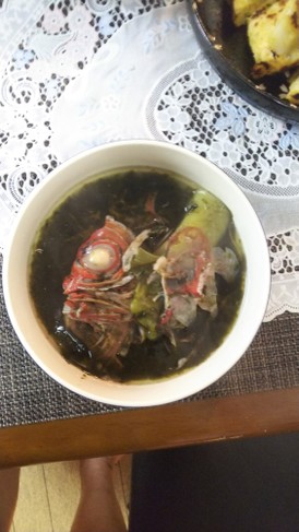 大量消費・金目鯛頭の海苔汁