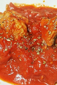 鶏もも肉とトマトの簡単煮