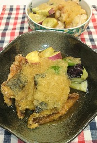 揚げ鯖(鶏肉)と野菜のおろし煮