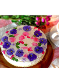 春を呼ぶ♪お花のヨーグルトムースケーキ