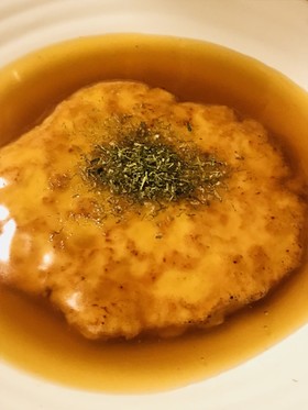 甘辛つくね玉☆鶏つくねと豆腐の餡かけ焼き