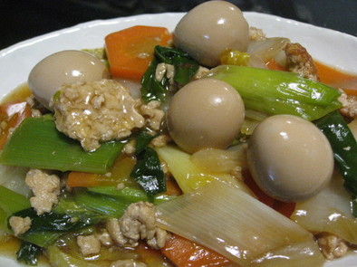 ネギと白菜のトローリ中華の写真