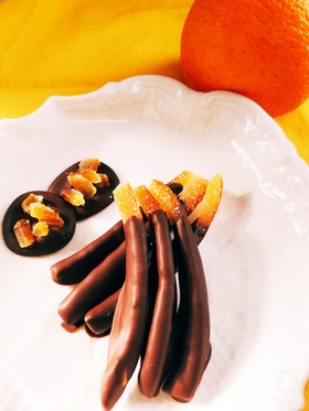 おうちで作れる♡夏みかんチョコ